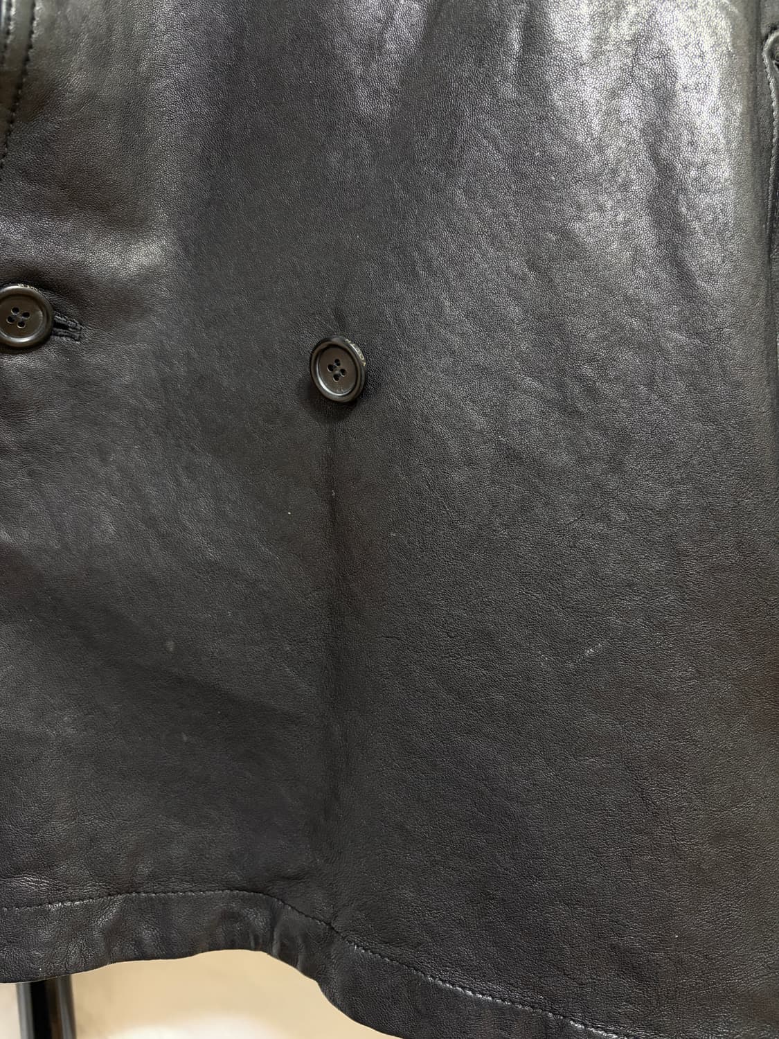 [S]유스 워시드 레더 피코트 상품이미지5