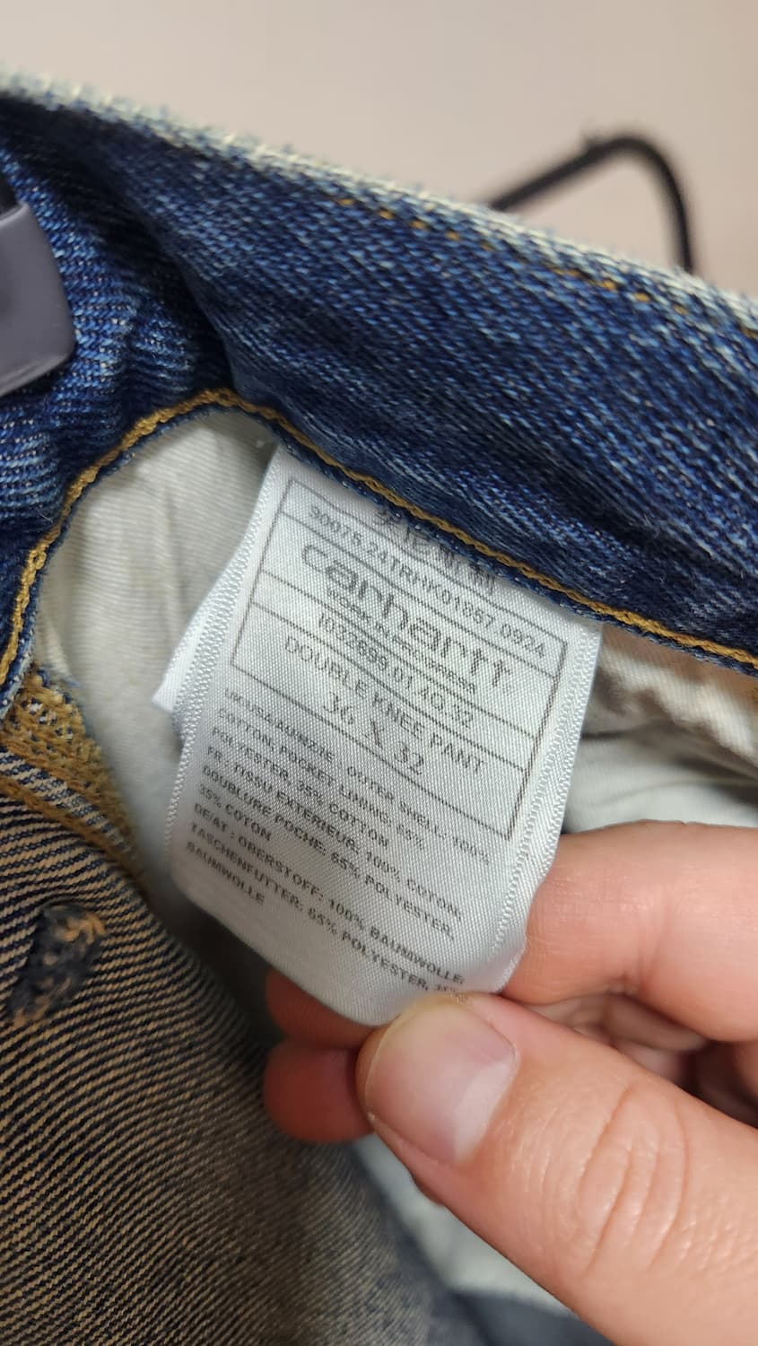 (새상품)칼하트더블니 데님 W36L32 상품이미지6