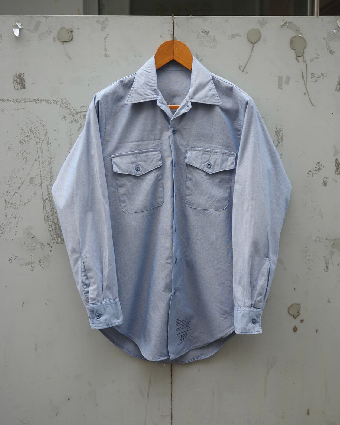 80s USNavy 샴브레이 셔츠 상품이미지1