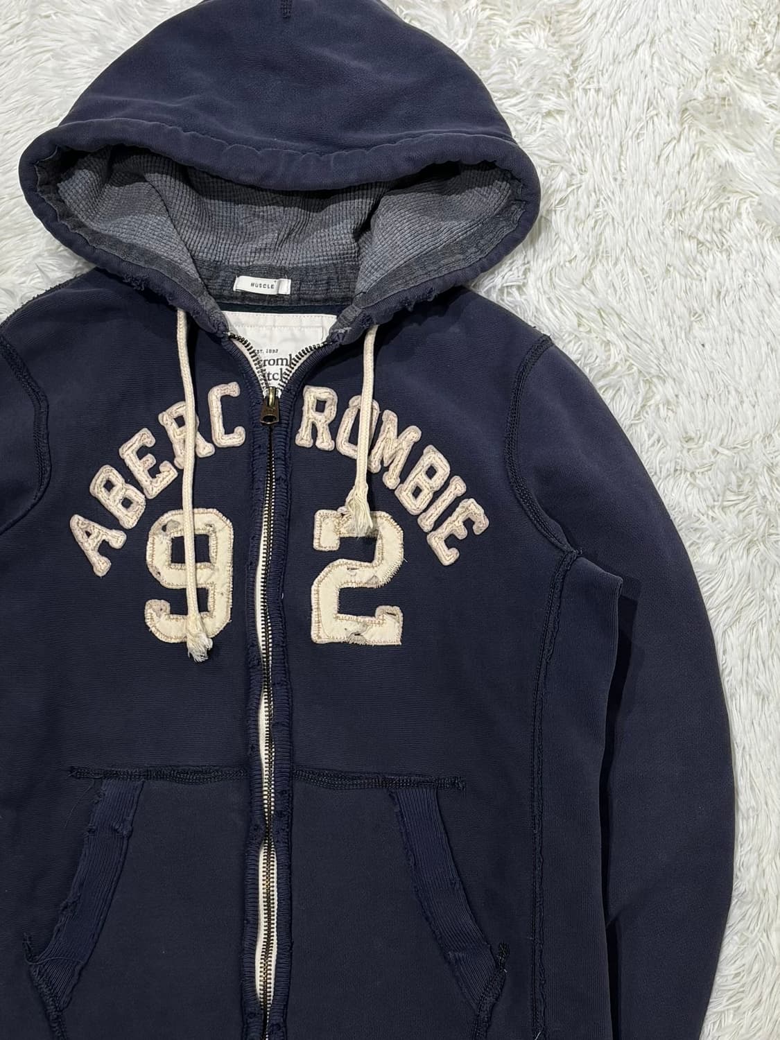 아베크롬비 빅로고 헤비스웻 후드집업 상품이미지5