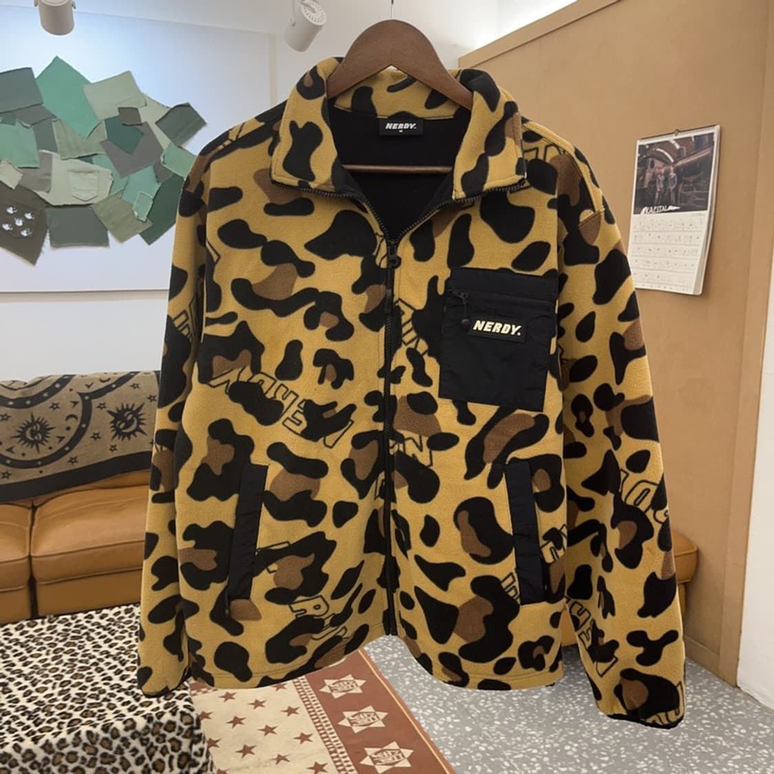 널디 스트릿 힙합 레오파드 호피 후리스 자켓 105 C09706 상품이미지3