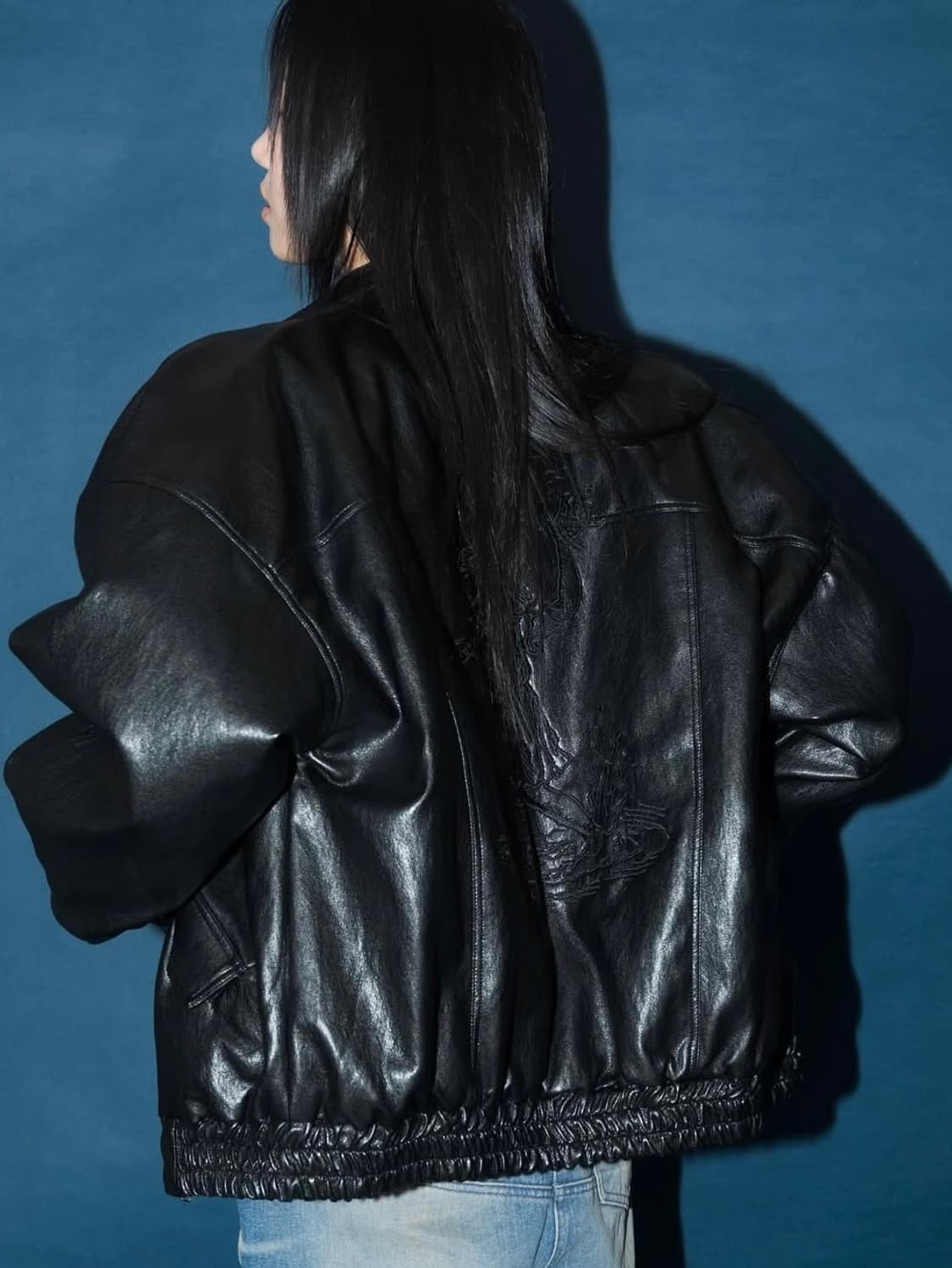 웻태그 레더자켓 상품이미지2