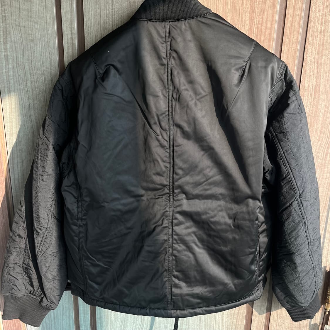 [새상품]언어펙티드 패디드 레이어드 플라이트 자켓 블랙 상품이미지4