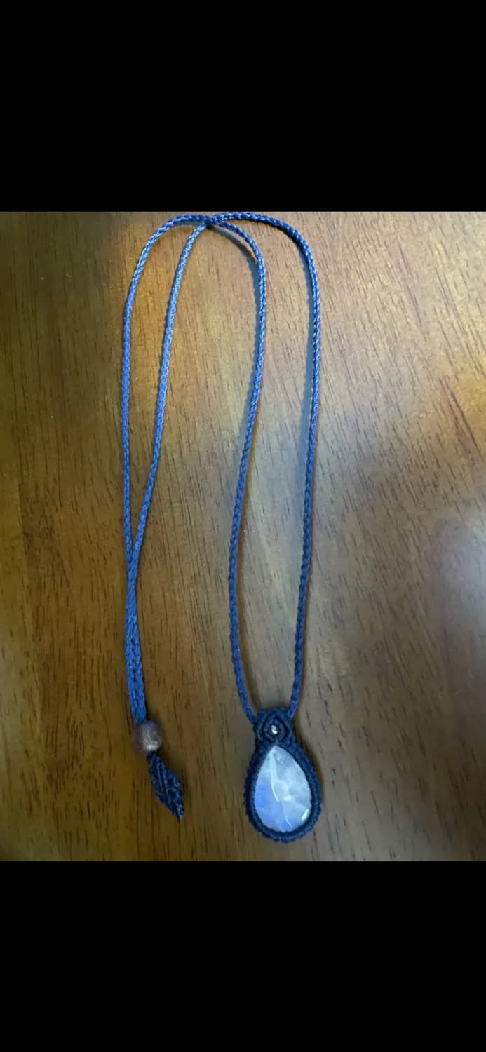 문스톤 마크라메 목걸이 상품이미지1