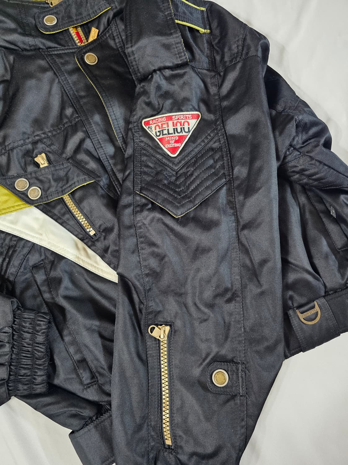[XXL] Mr.Gelico 빈티지 레이싱 크롭 봄버 자켓 점퍼 상품이미지4