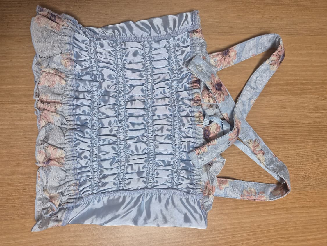 로리타 레이스업  히메갸루 스카이블루 브라탑 상품이미지4