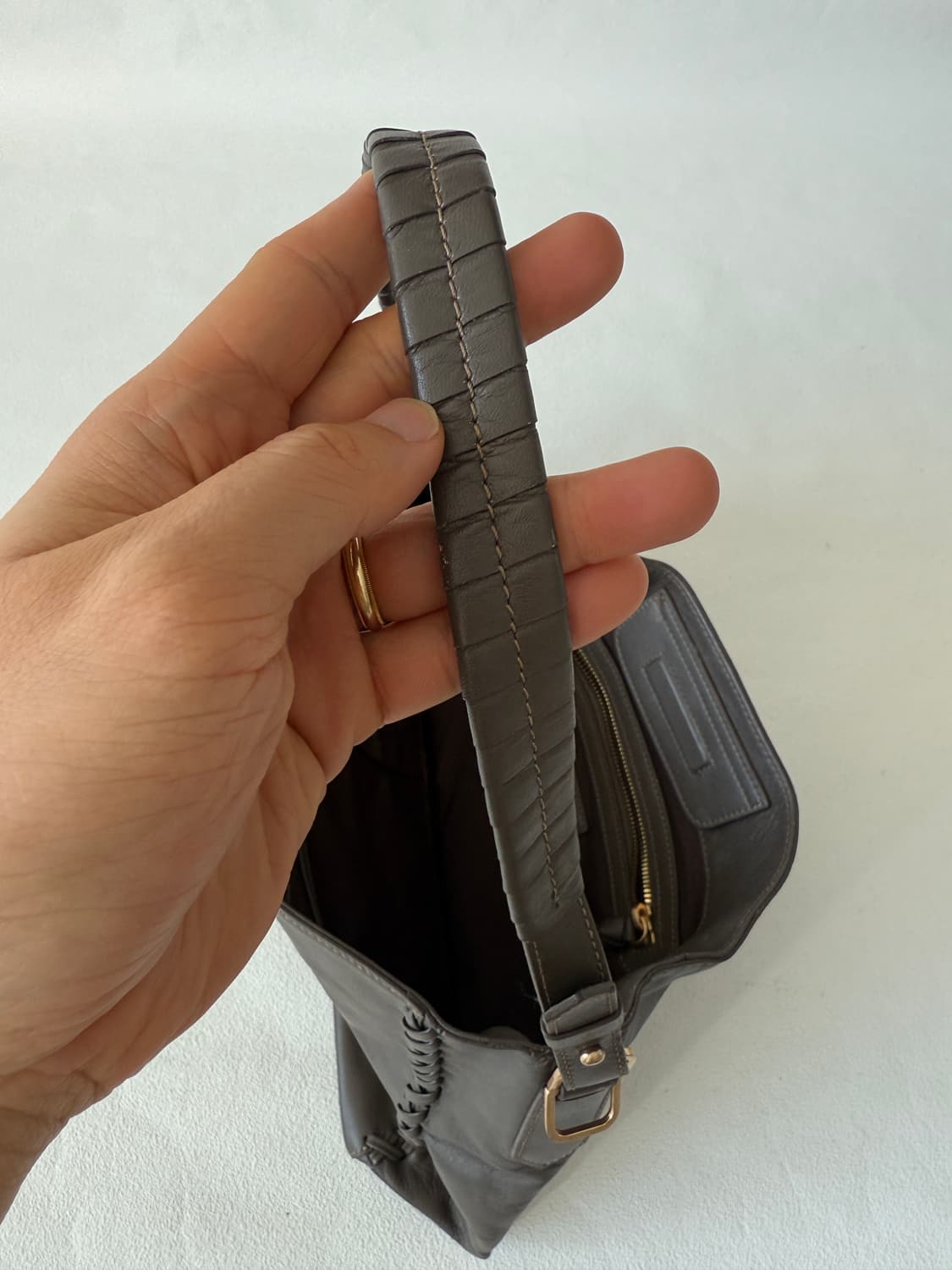 Pre owned 레더 숄더백 상품이미지7