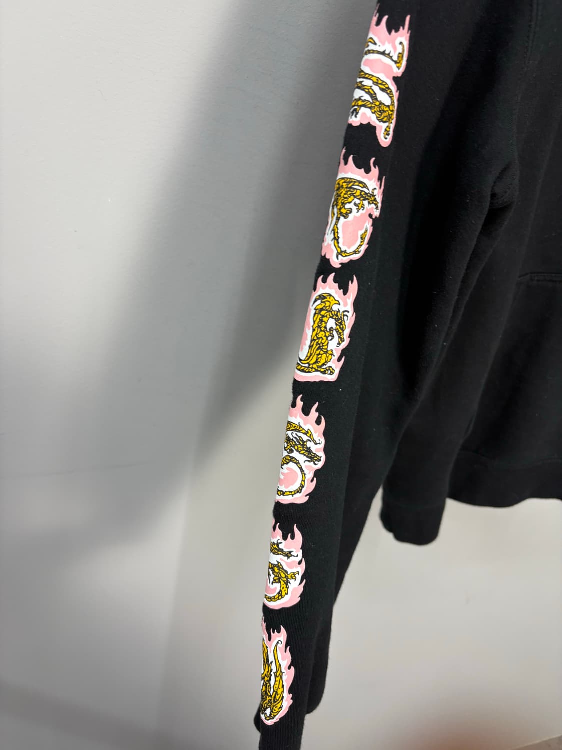 스투시 루즈핏 음양 플레임 로고 후드티 A2808 상품이미지4