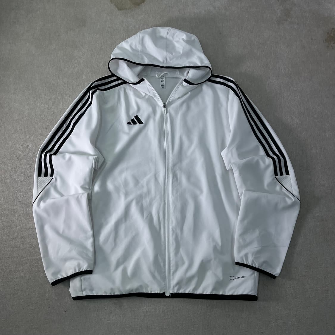 100 아디다스 티로 23 리그 윈드브레이커 화이트 자켓 상품이미지1