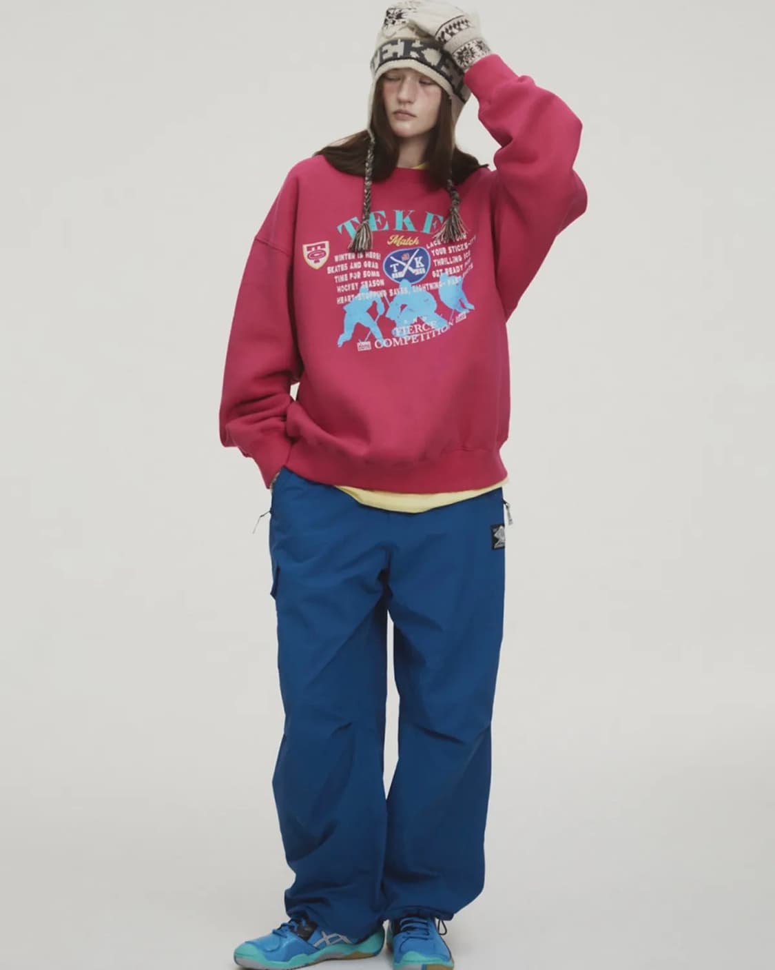 테켓 맨투맨 핑크 L Cole Sweatshirt Pink 상품이미지6