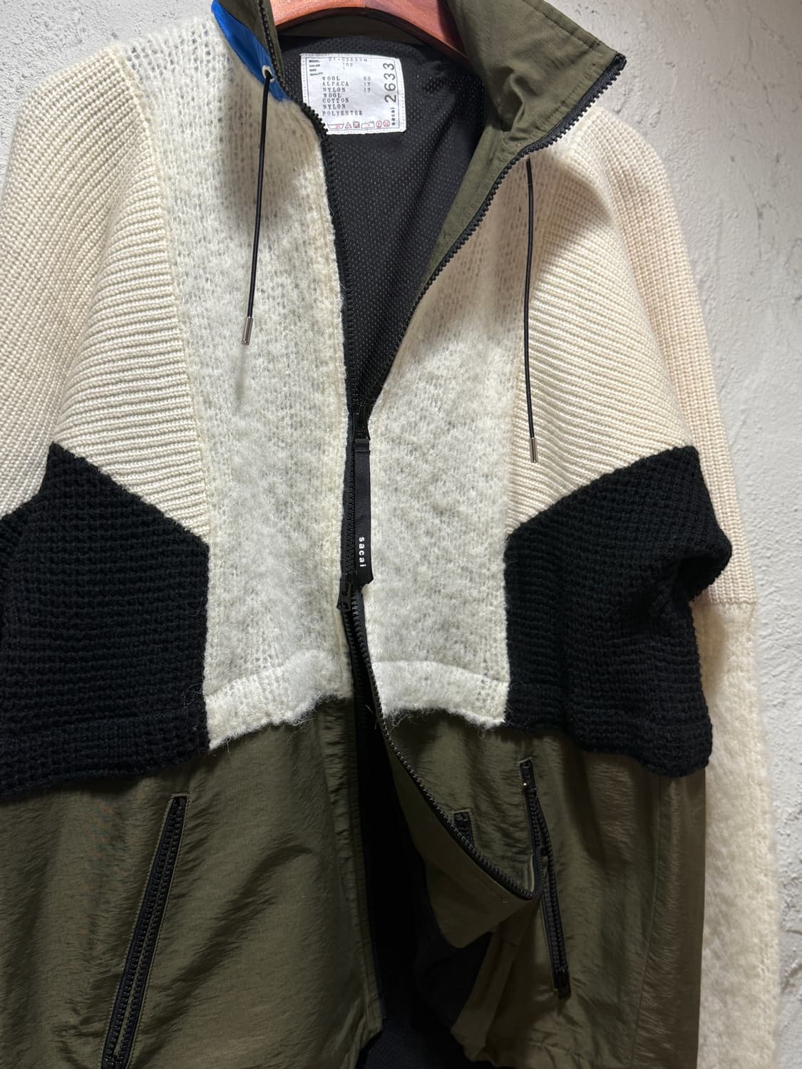 SACAI 사카이 하이브리드 니트 집업 자켓 상품이미지5