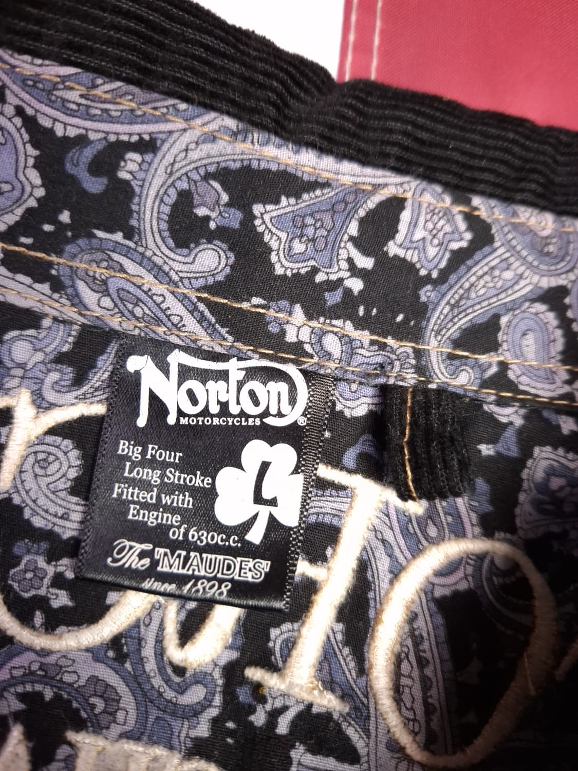 새제품급 일본판 노튼 코듀로이 자수 레이싱 셔츠 상품이미지7