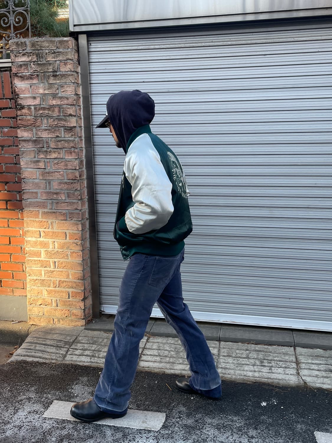 80s Levis 517 Corduroy Distressed Navy 상품이미지1