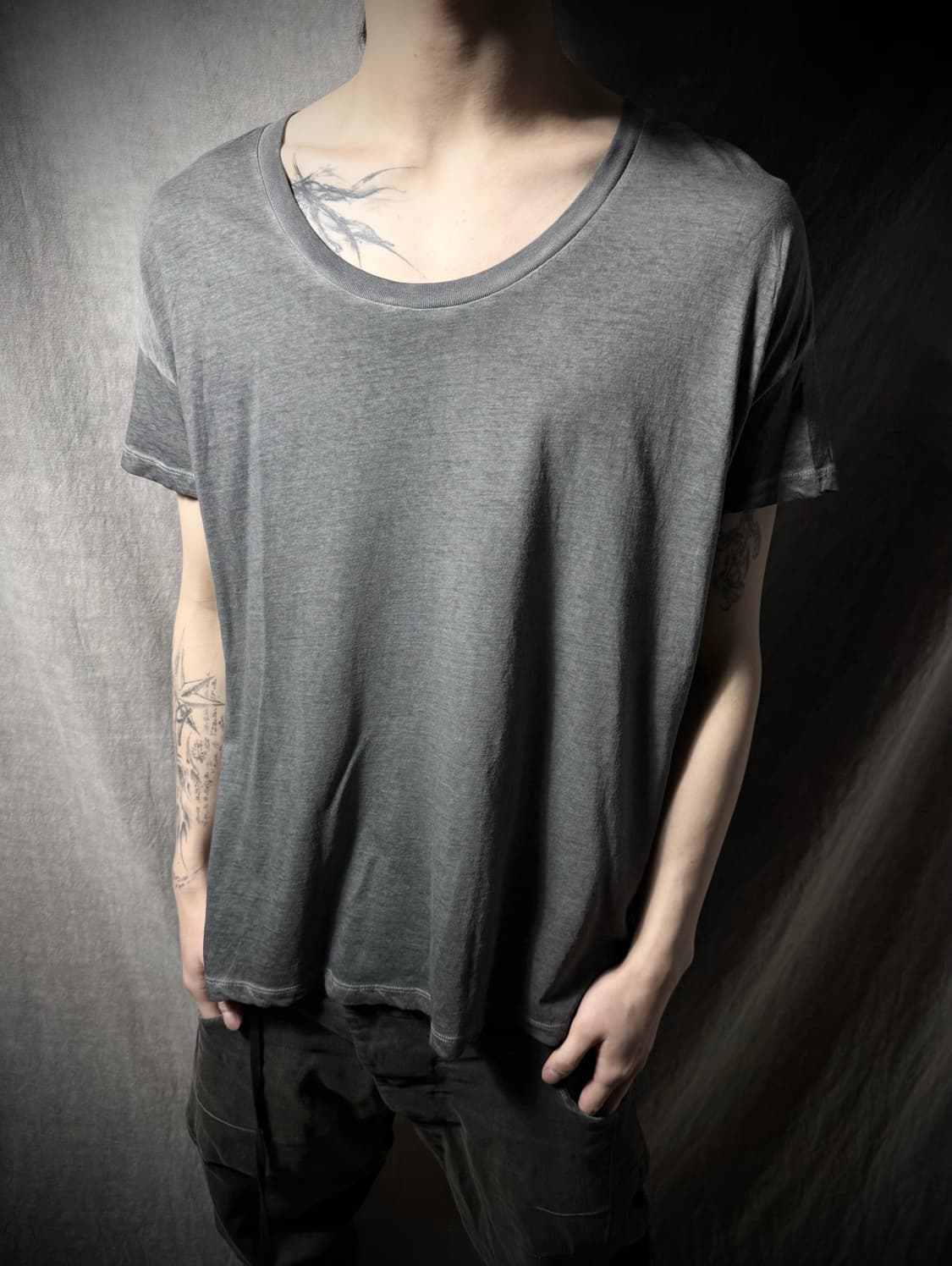 Belstaff Cotton U Neck Washed T-Shirt 상품이미지1