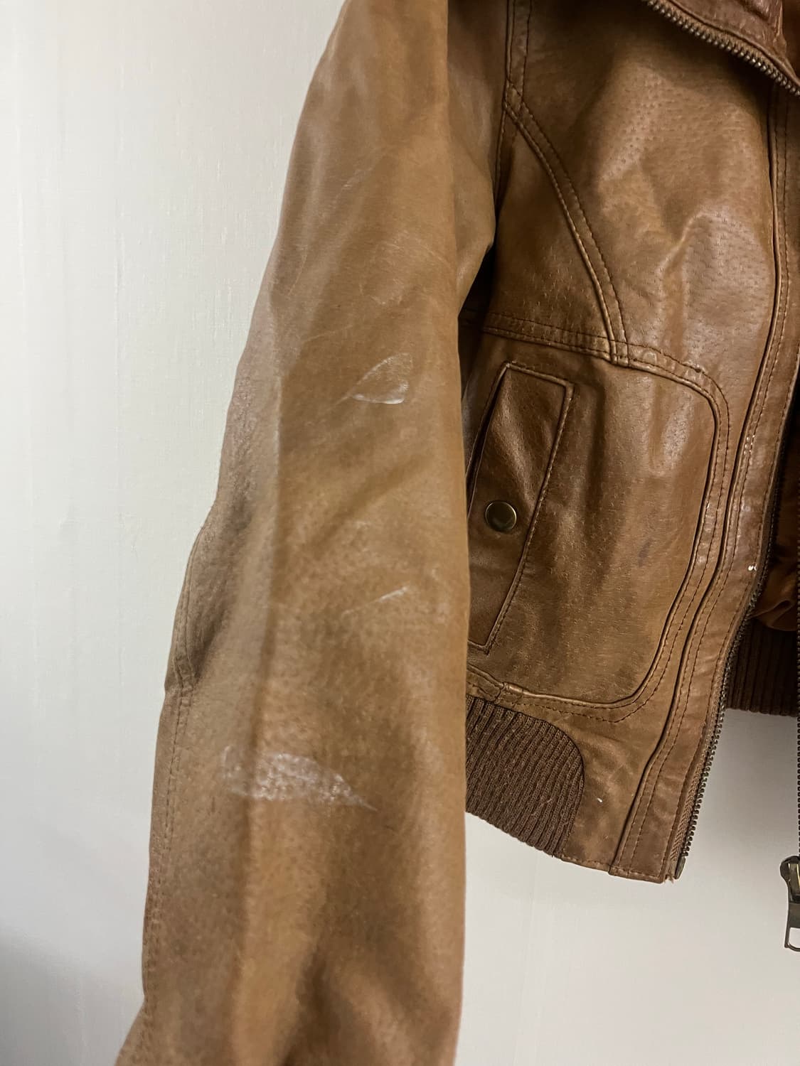 Ribbed Trim Bomber 상품이미지4
