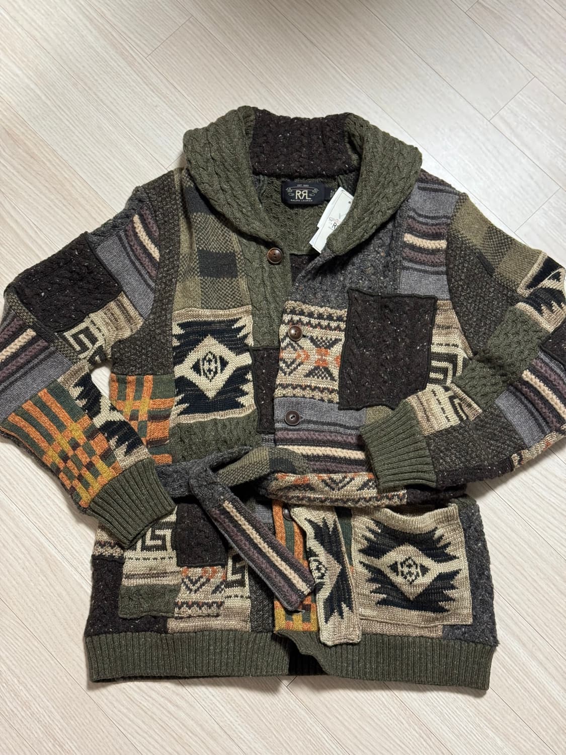 RRL 패치워크 랜치 가디건 상품이미지3