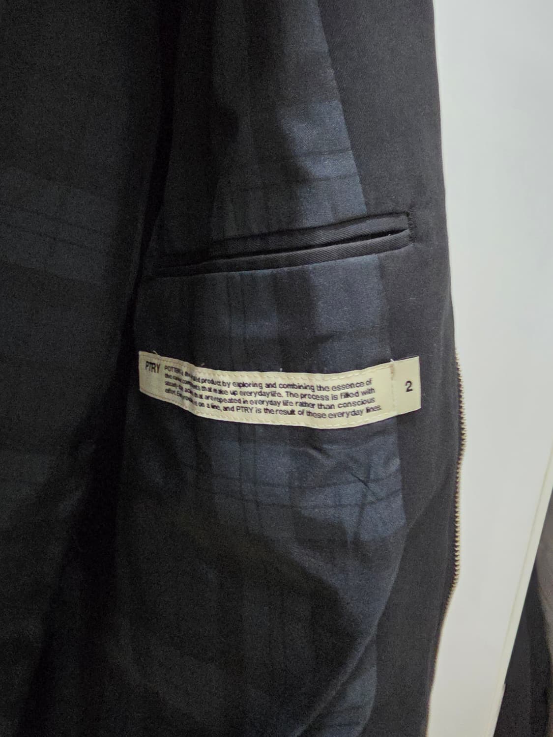 포터리 수피마 코튼 해링턴 자켓 다크네이비 2사이즈 상품이미지4