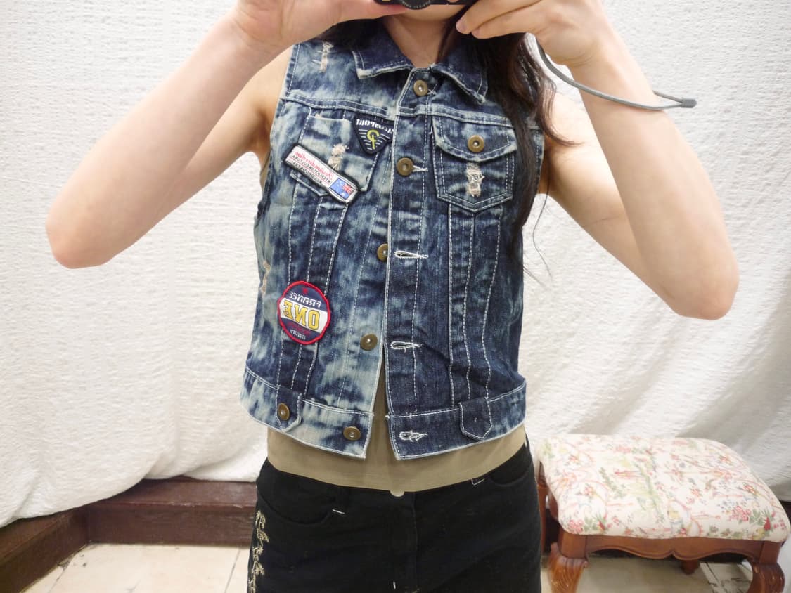 retro denim vest 상품이미지7