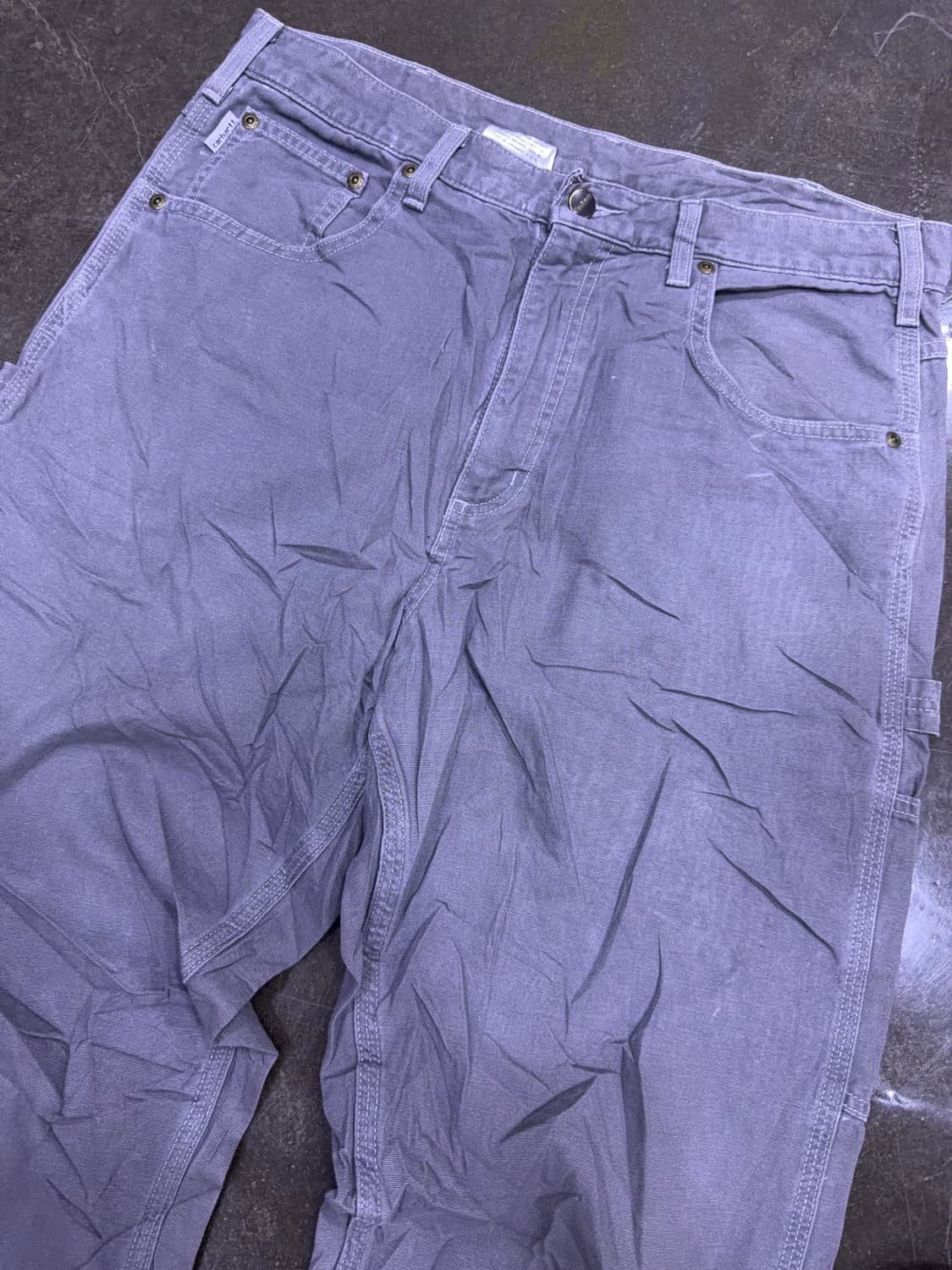 칼하트 B159 루즈핏 카펜터 팬츠 차콜 그레이 34 상품이미지3