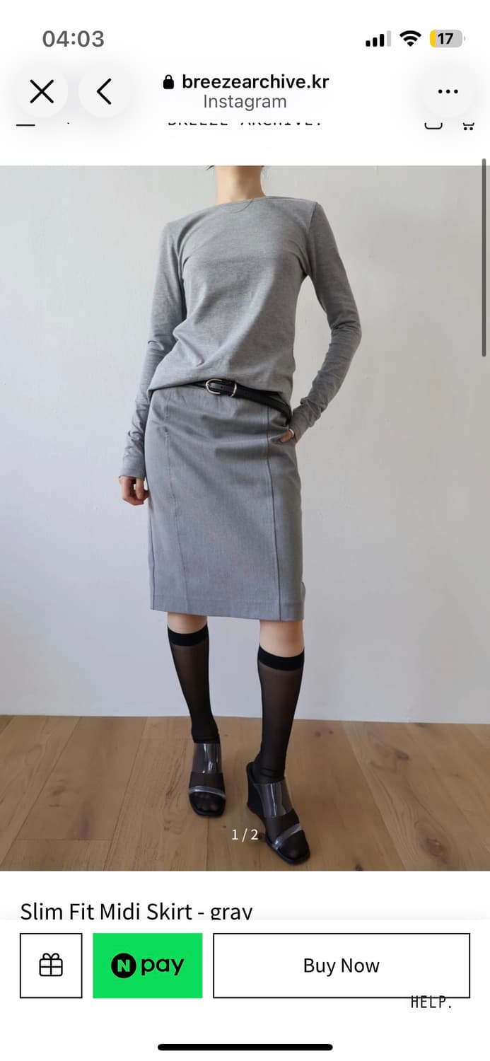 Breeze archive 브리즈아카이브 Slim Fit sk(gray) 상품이미지1