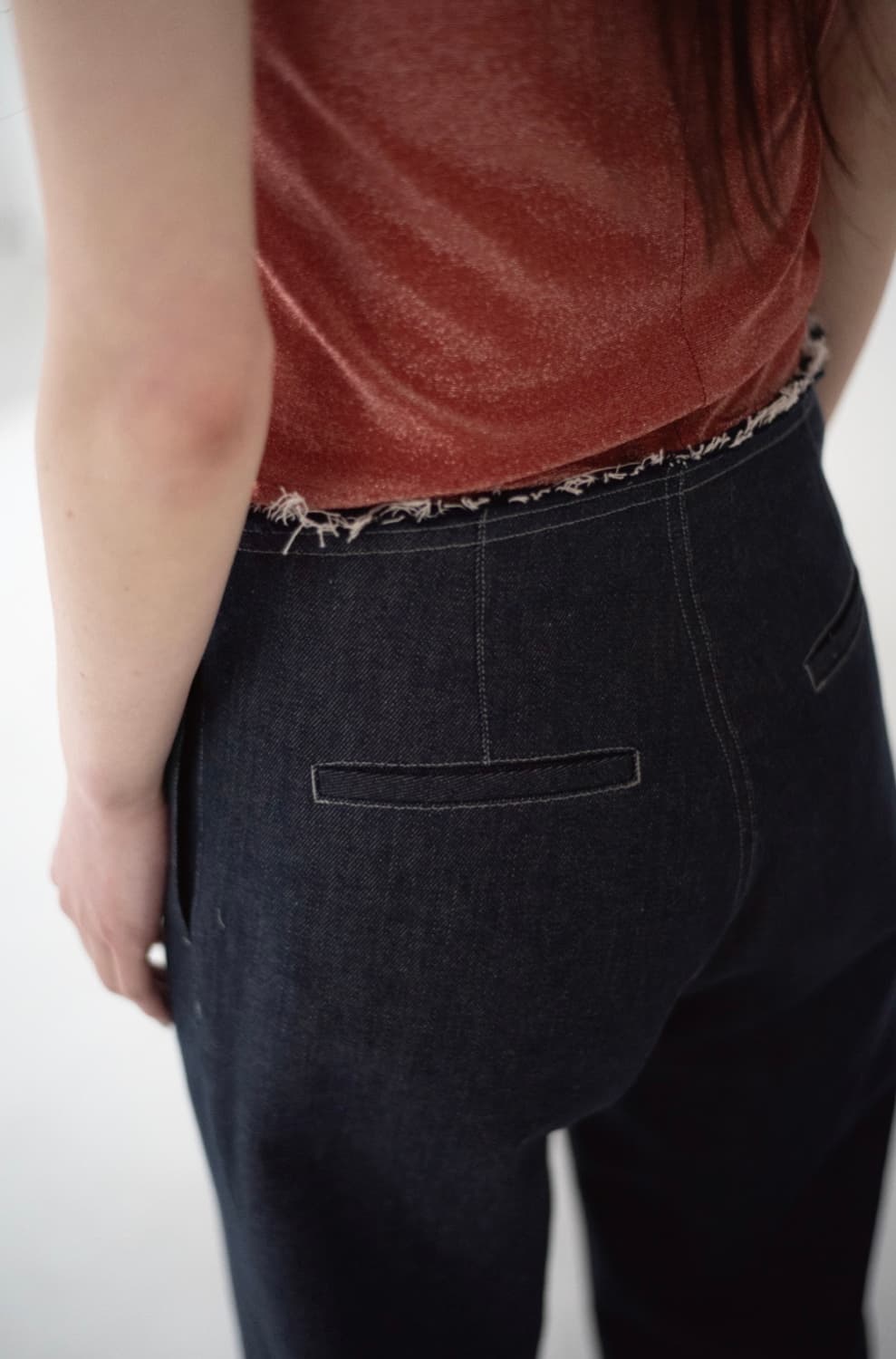 Waist cut-out denim pants 상품이미지3