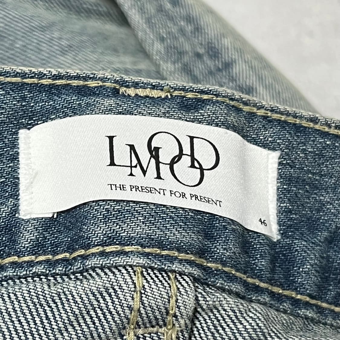 46 엘무드 연청 부츠컷 데님팬츠 상품이미지4