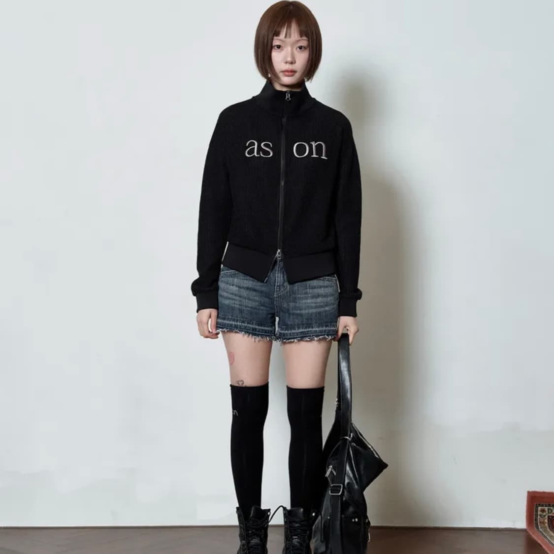 애즈온 데님 팬츠 FOLD DENIM SHORT PANTS / BLUE 상품이미지1