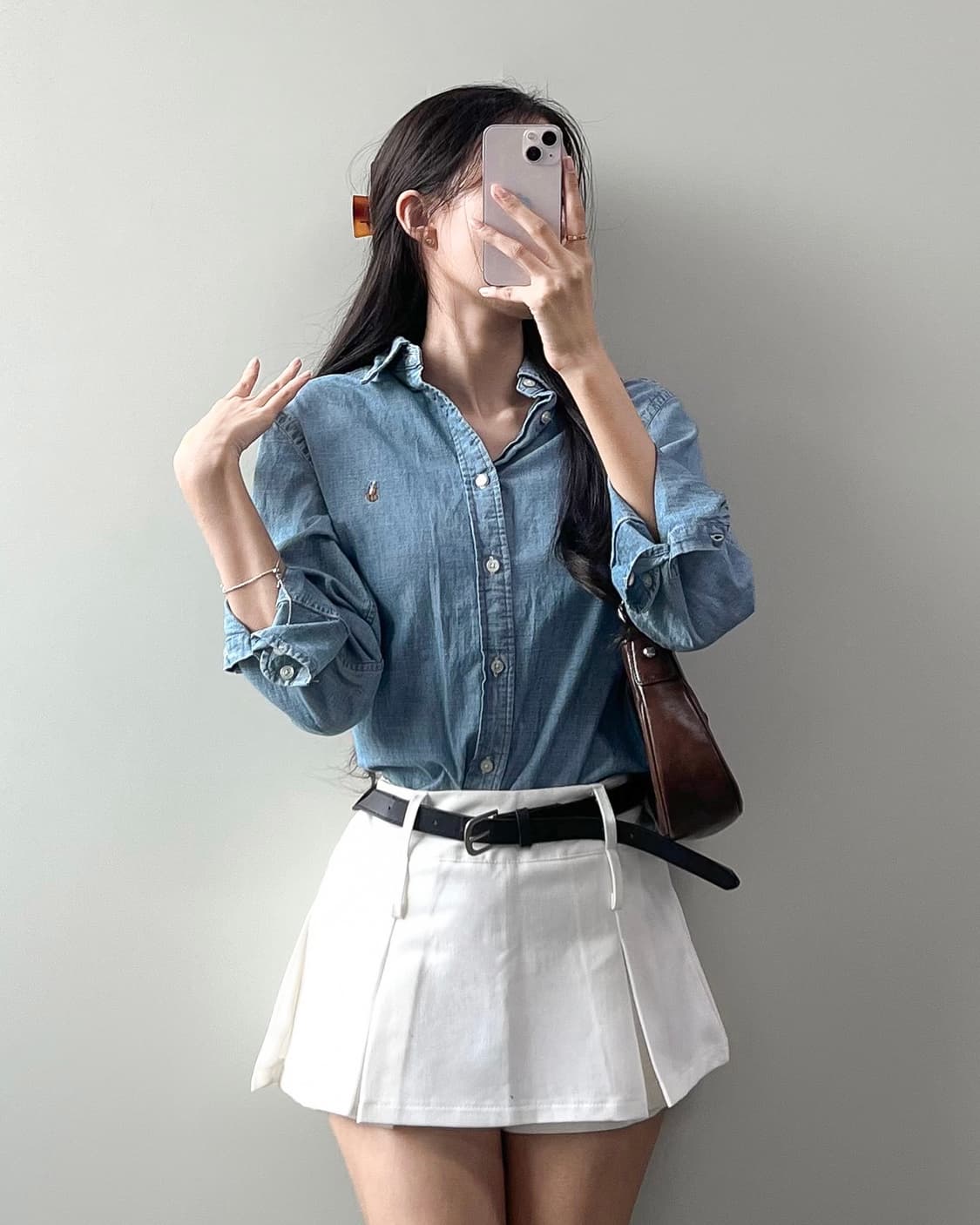폴로 샴브레이 셔츠 상품이미지2