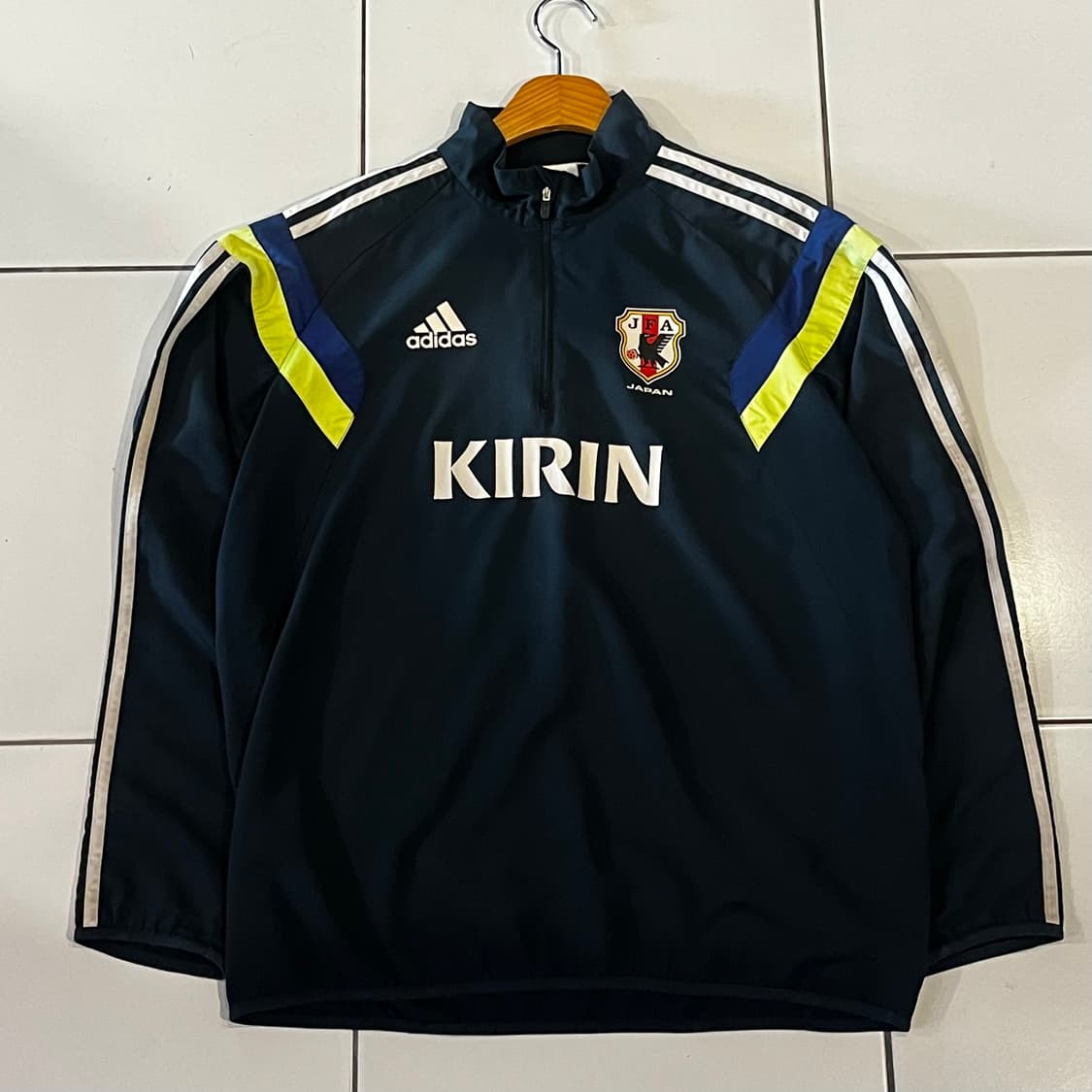 아디다스 일본 14년도 축구 국가대표 국대 반집업 트레이닝 바람막이 상품이미지1