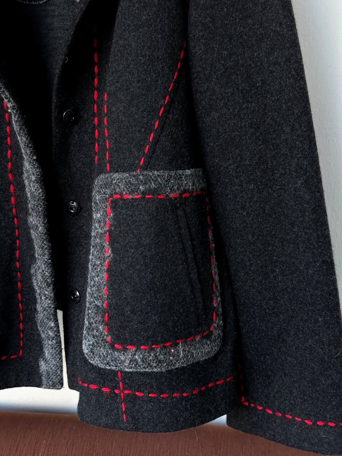 Mosser wool design stitch short coat 상품이미지2