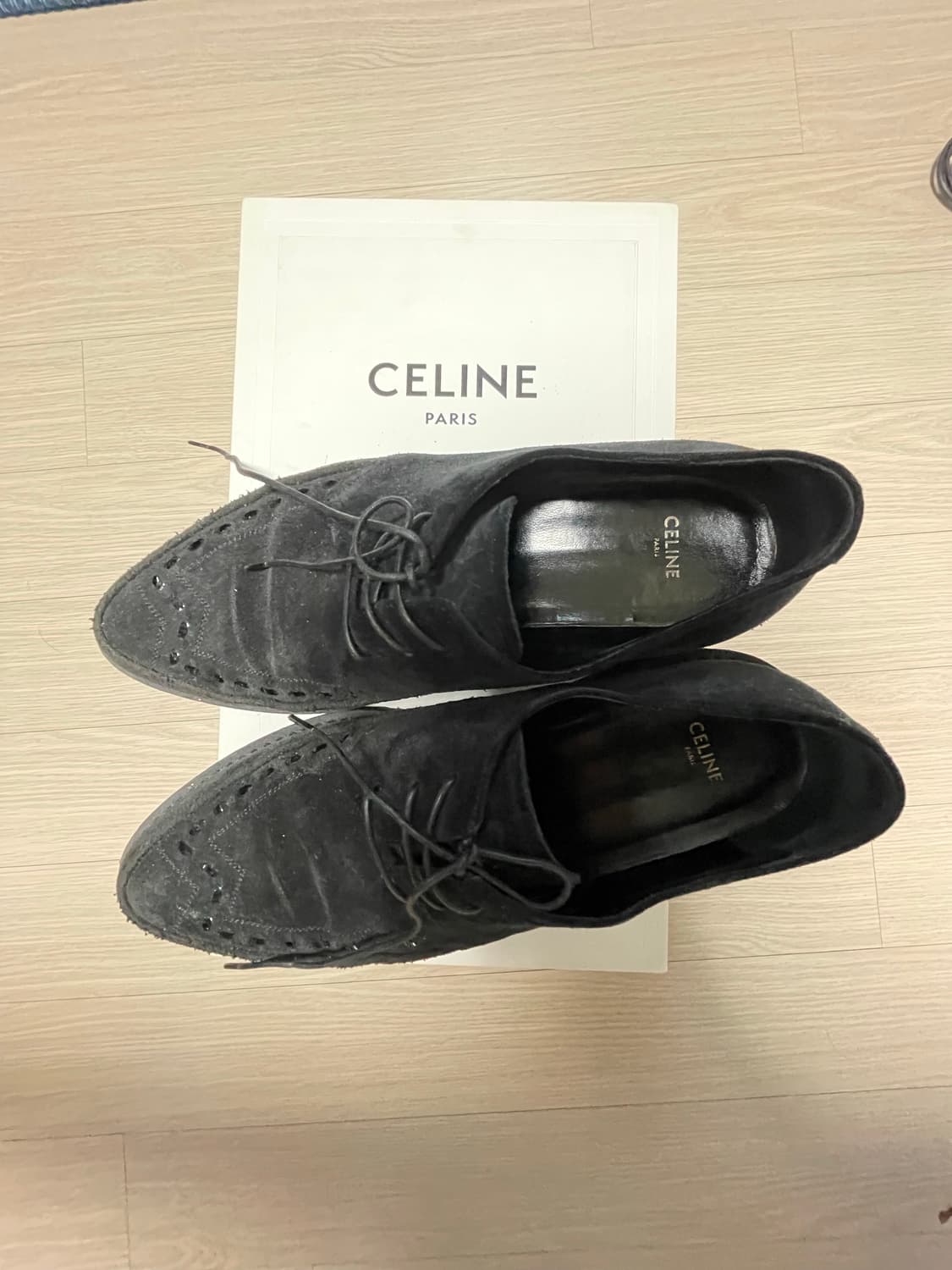 셀린느 스웨이드 더비 40.5 상품이미지1