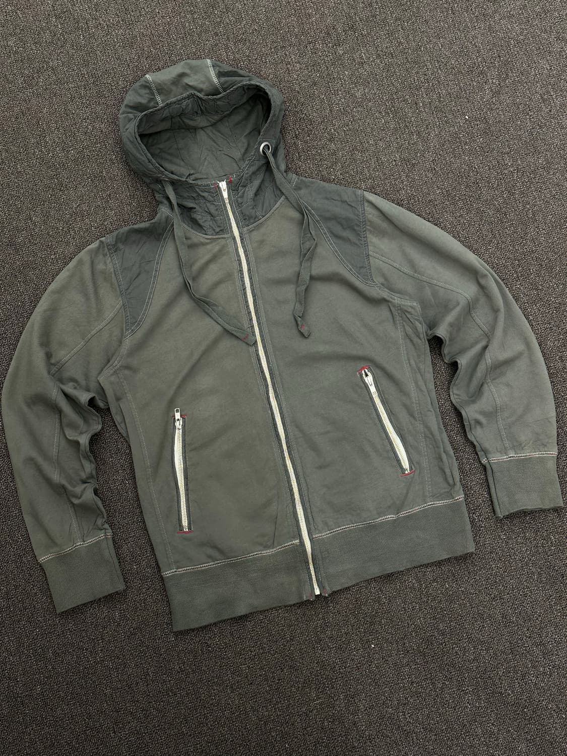 M)BALL 빈티지 하이넥 후드 워크 봄버 자켓 상품이미지3