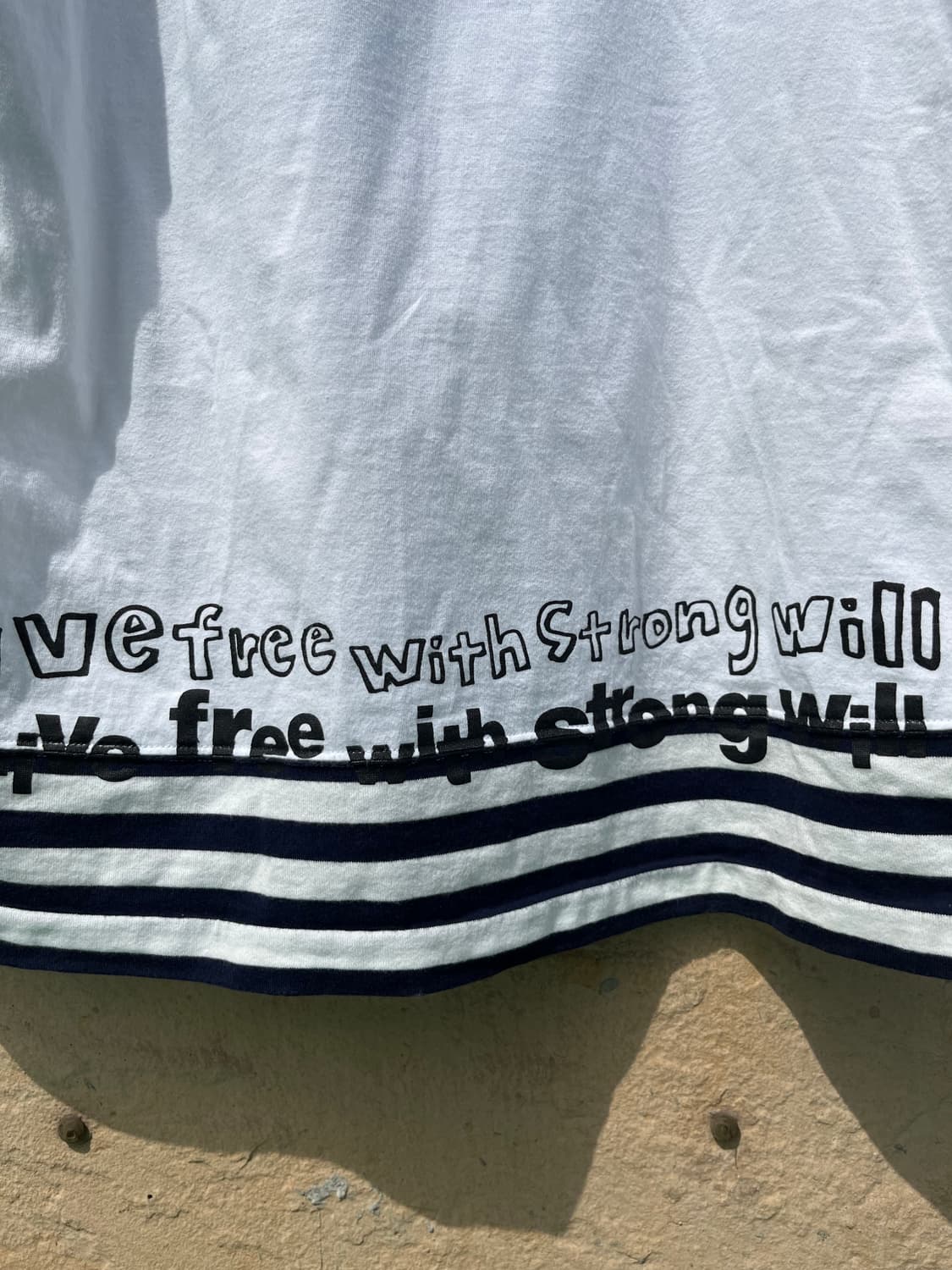 꼼데가르송 옴므 플러스 그래픽 패널 스트라이프 티셔츠 AD2012 상품이미지4