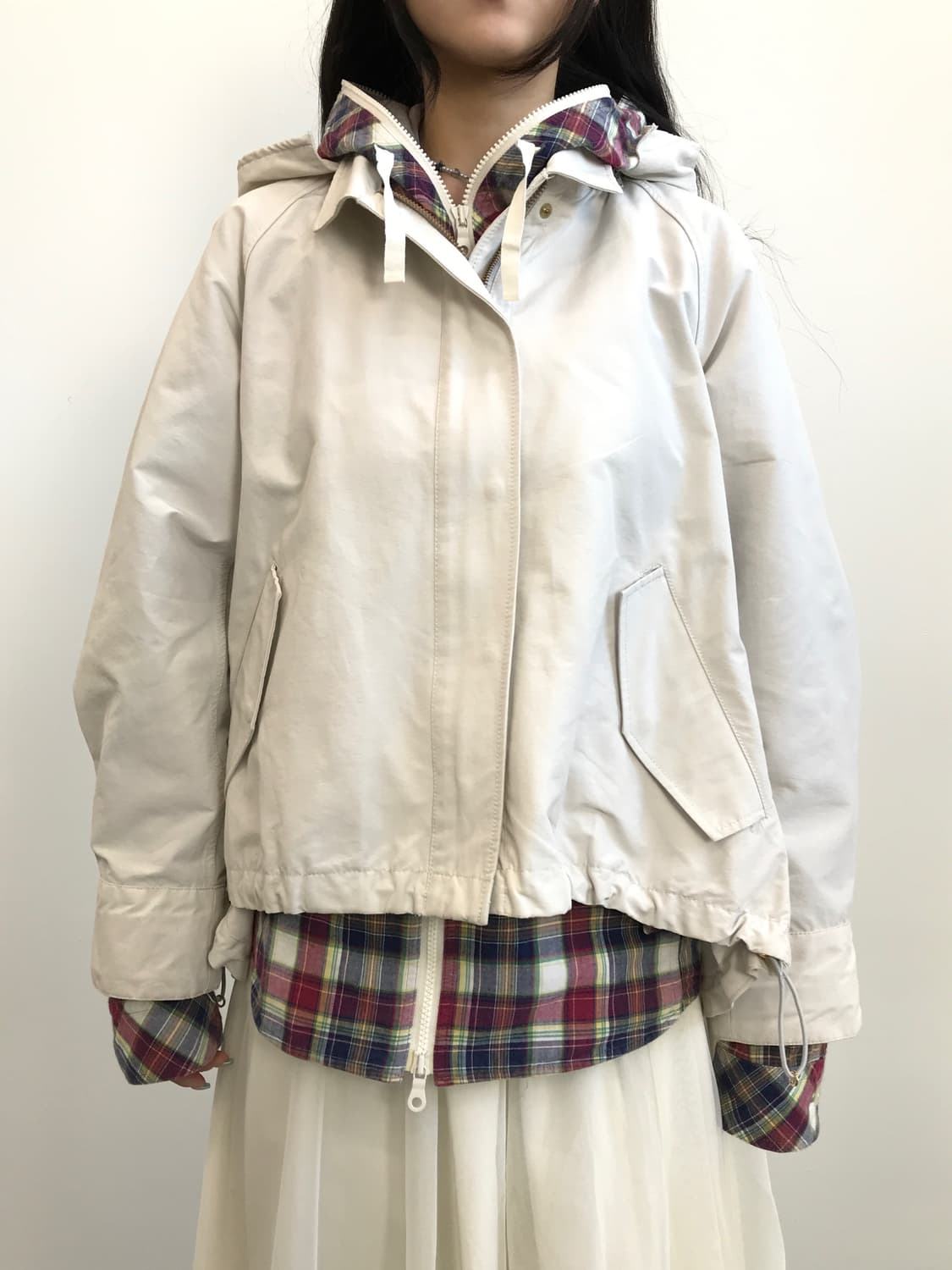 GALLARDAGALANTE Ivory Hooded Windbreaker 상품이미지2