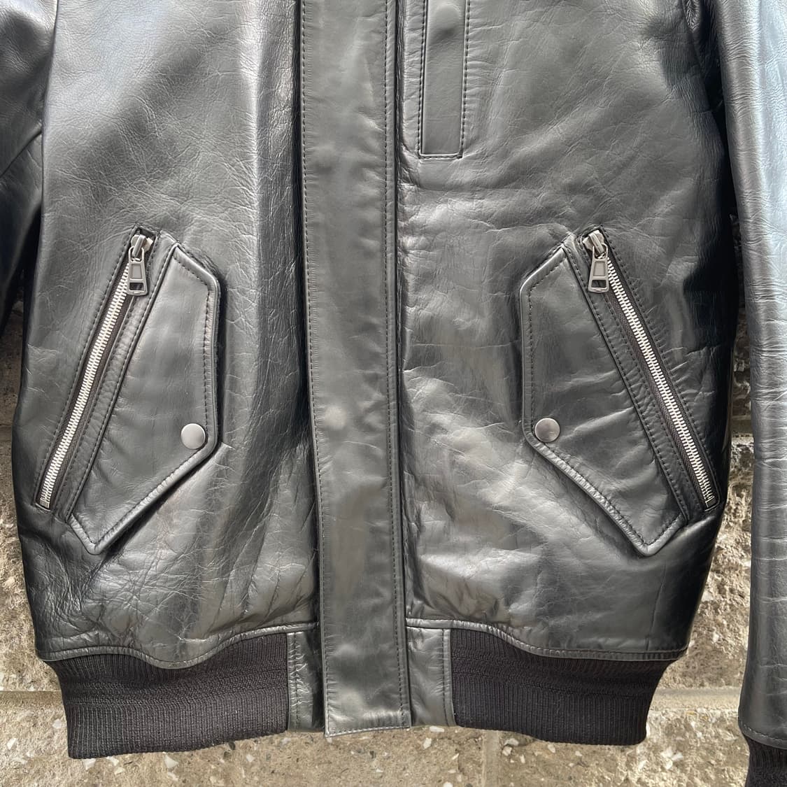 [100] 티아이포맨 소가죽 블랙 자켓 상품이미지5