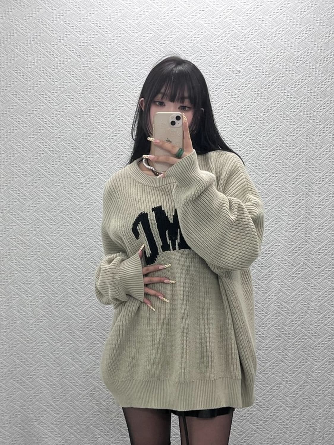 LMC 캐주얼 스트릿 힙합 루즈핏 빅로고 뜨개 니트 2 C09705 상품이미지1