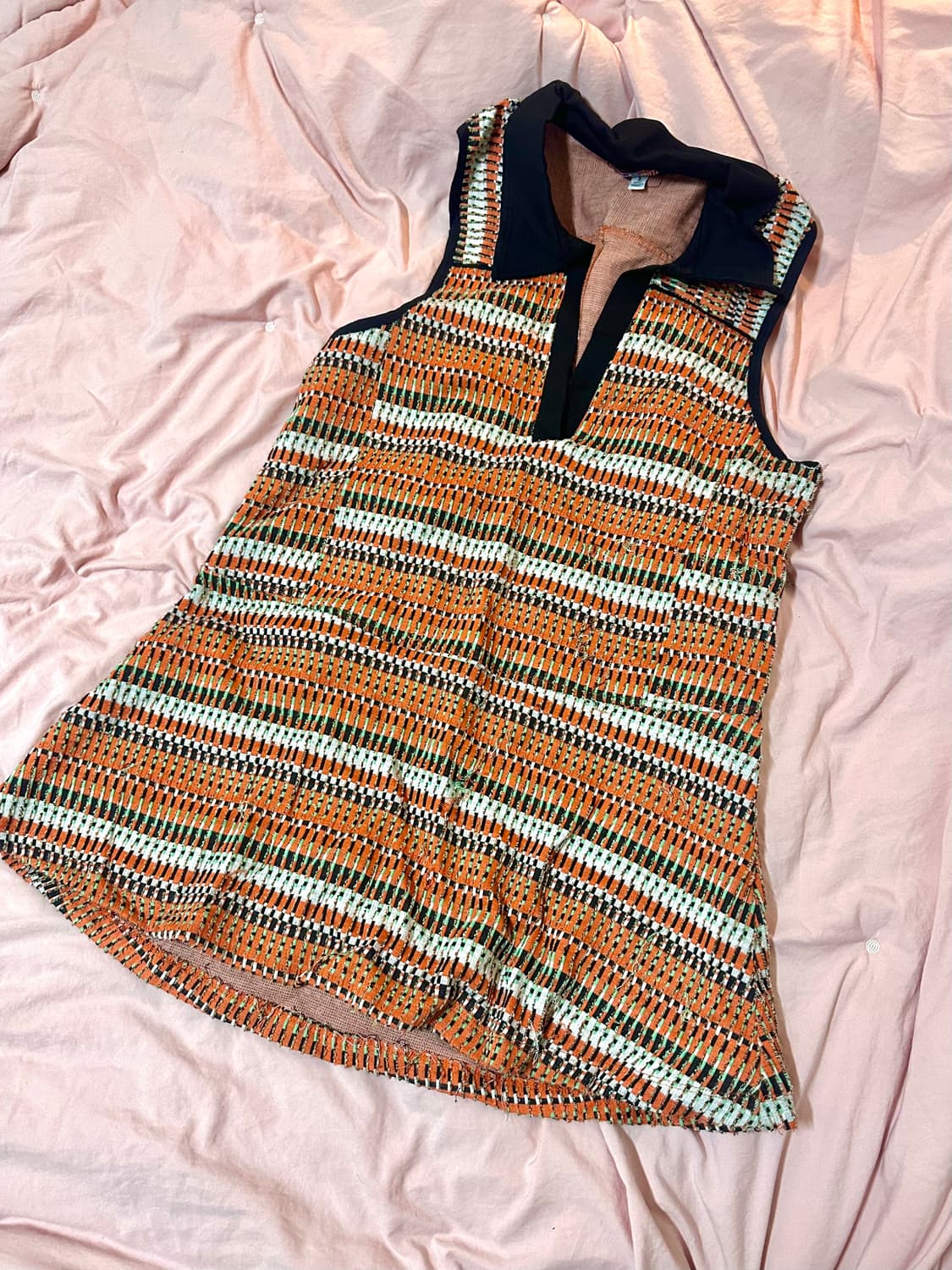 트위드 카라 원피스 상품이미지1