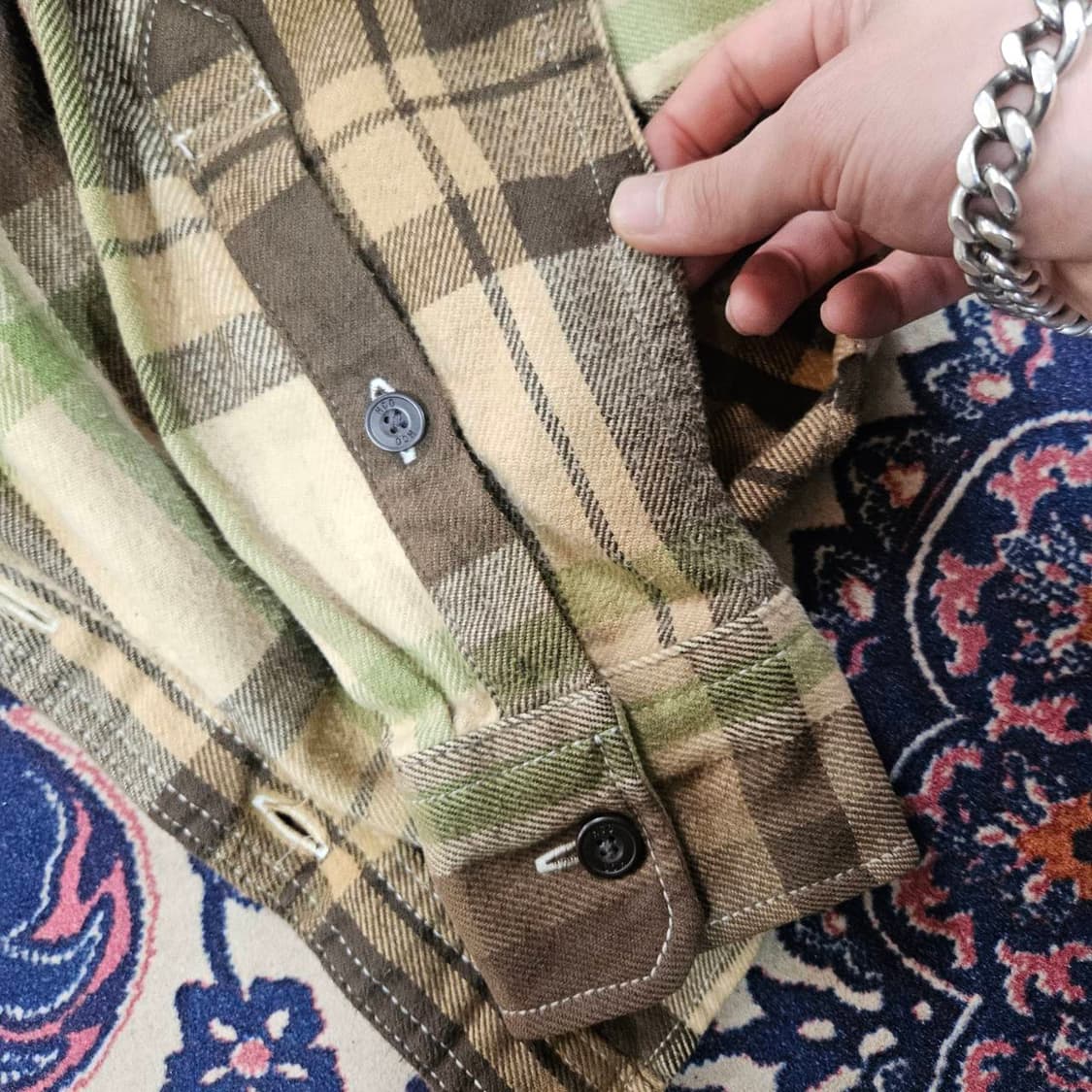 홀리스터 브라운 플란넬 체크 셔츠 상품이미지3