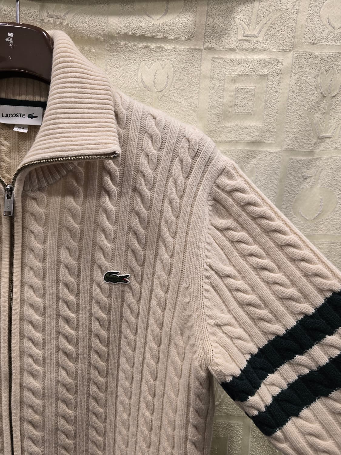 라코스테 케이블 니트 집업 가디건 겸 자켓 M(95) 상품이미지3