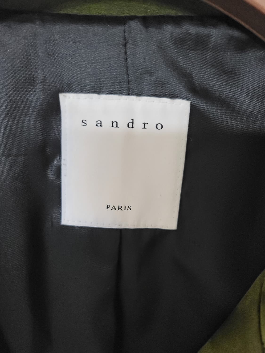 산드로옴므 카키색 양가죽  스웨이드 트러커 자켓 46표기 100정사이즈 상품이미지6