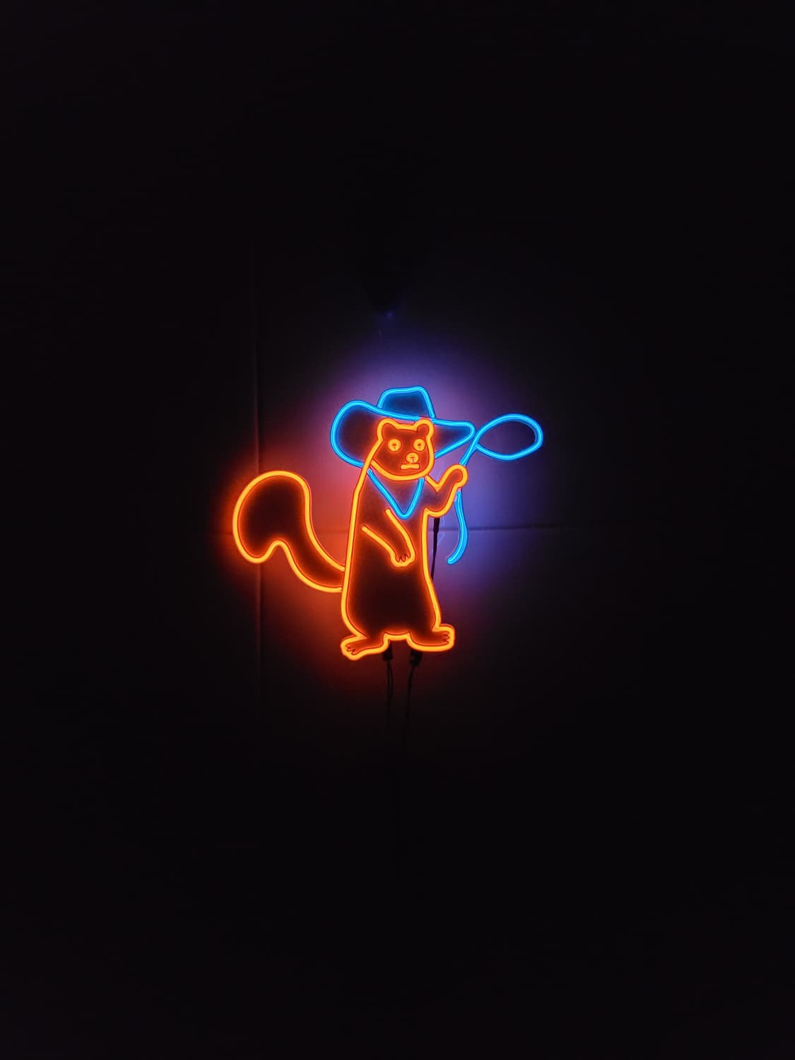 네온사인 다람쥐 카우보이 led 램프 무드등 상품이미지3
