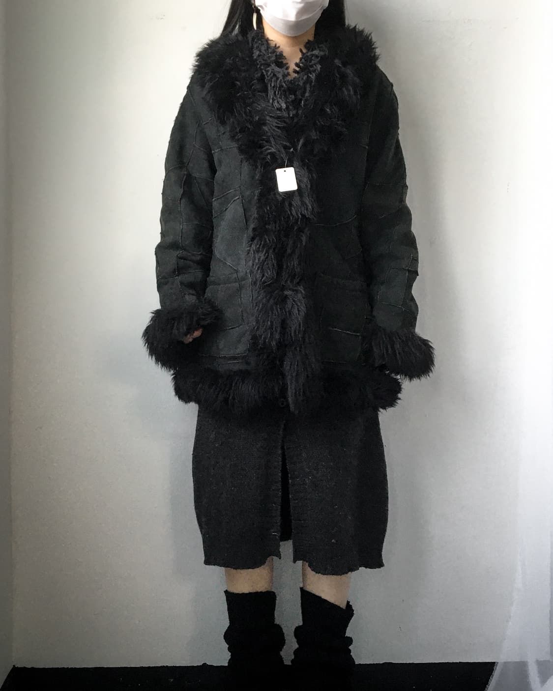 Fake fur point patch work mustang 상품이미지1