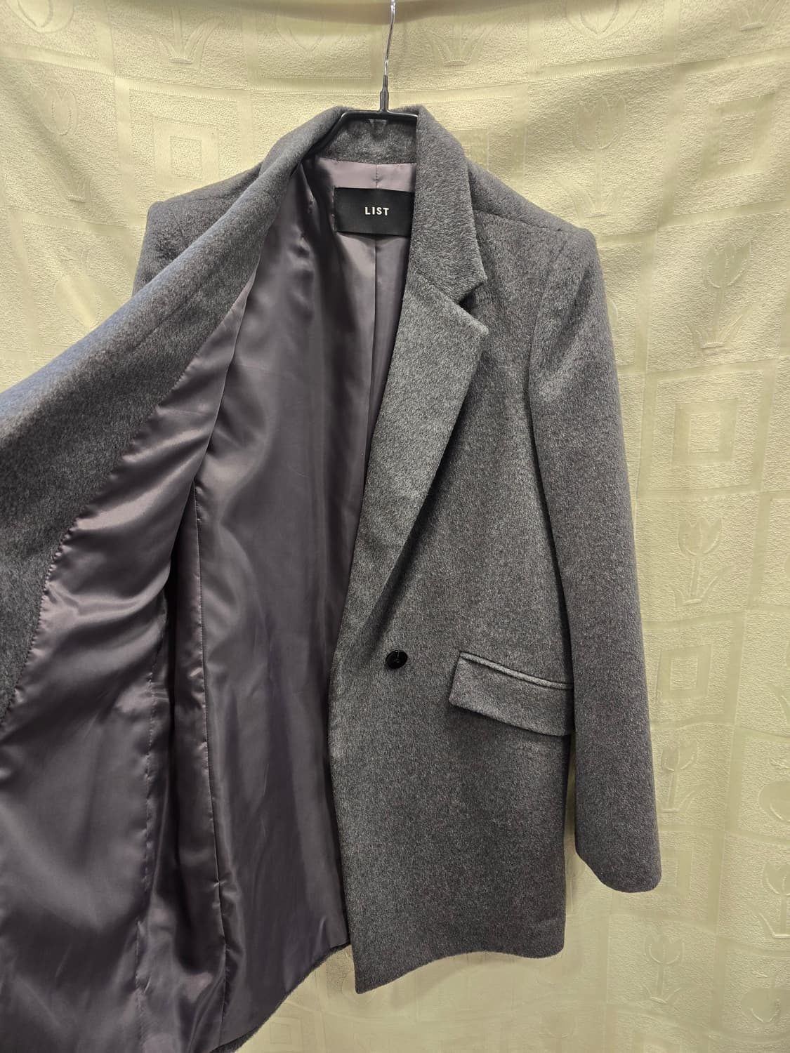 리스트 LIST 회색 모직 코트 55 상품이미지7