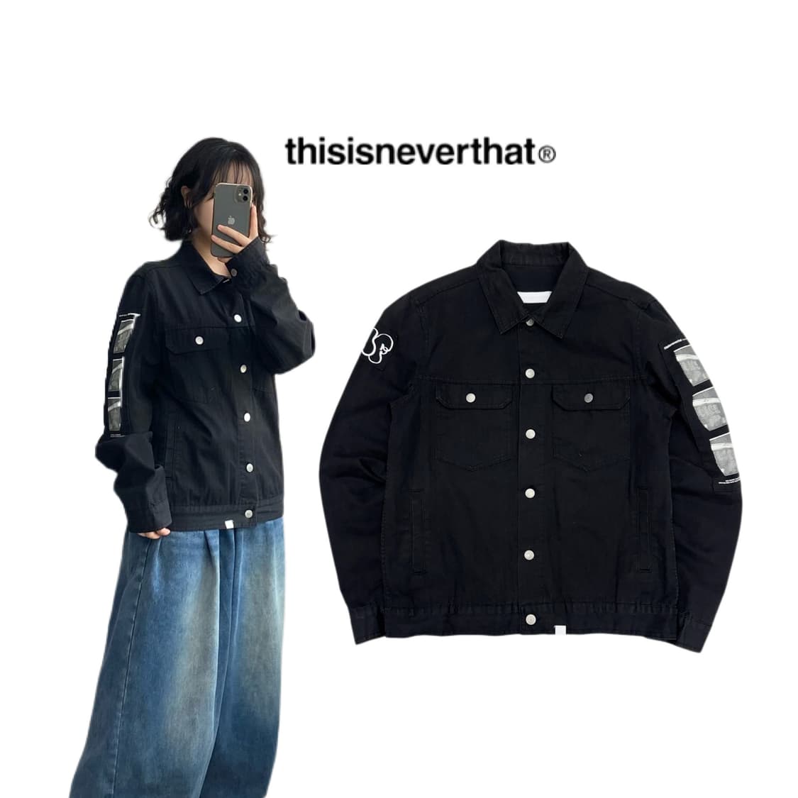 디스이즈네버댓 흑청 데님 트러커 자켓 상품이미지1