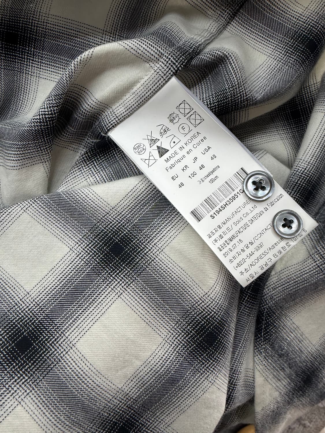 48/ 솔리드옴므 견장 디테일 플란넬 셔츠자켓 상품이미지10