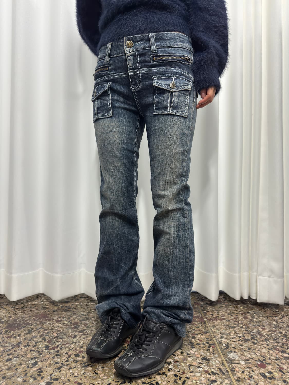 denim pocket bootscut pants 상품이미지2