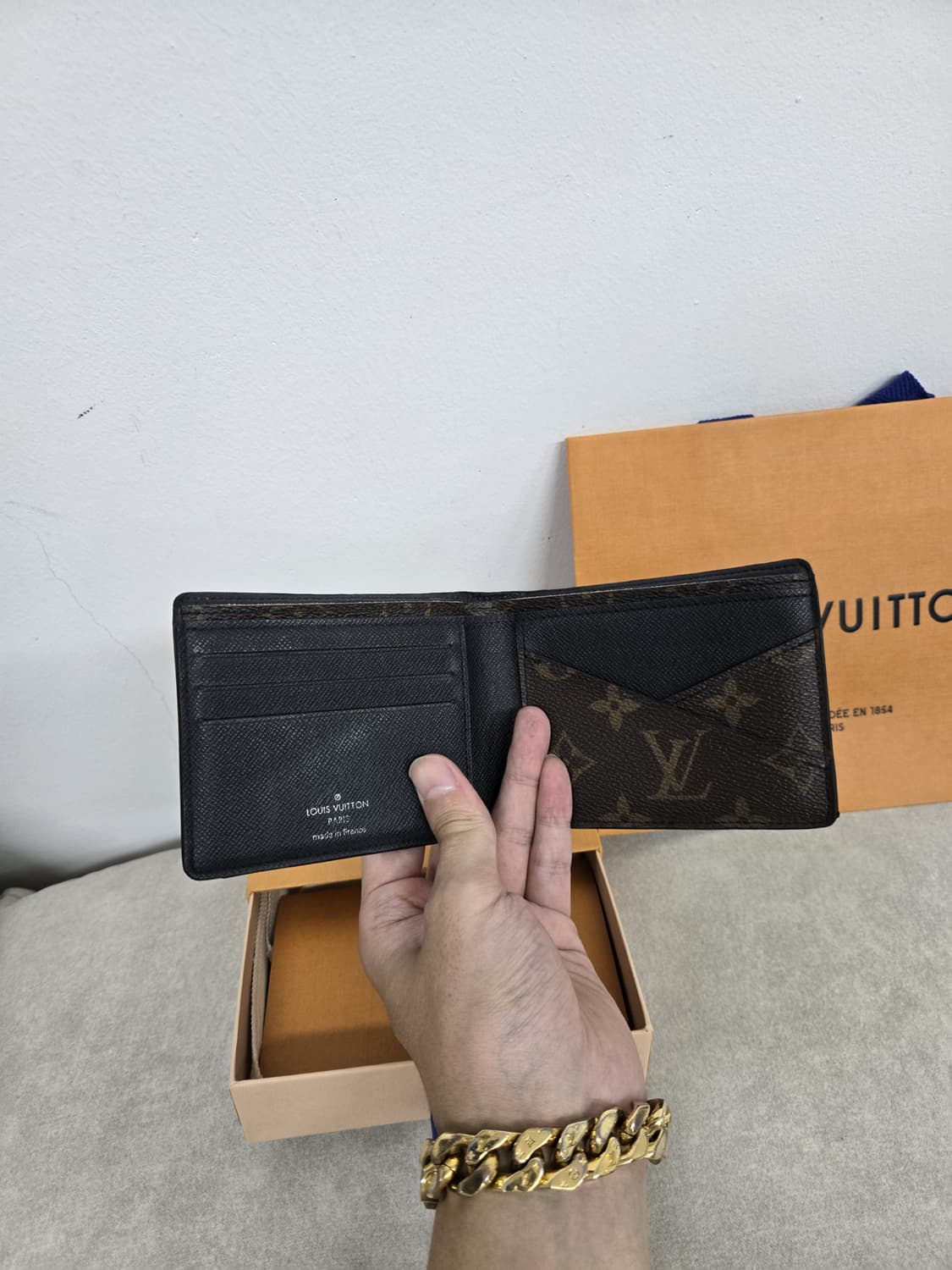 [보증서 A급]루이비통 마카사르 반지갑 상품이미지5
