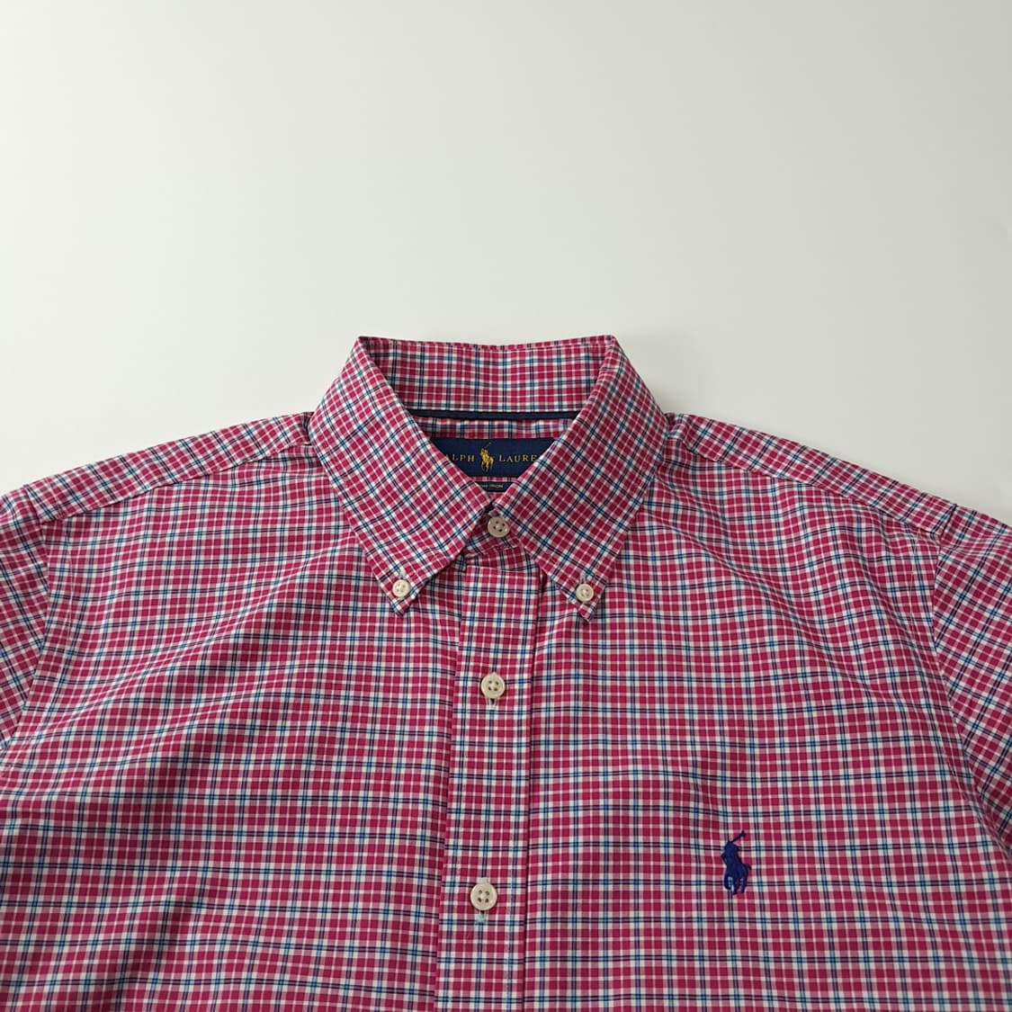 CK250 M 폴로 핑크 스몰타탄체크 셔츠 남방 상품이미지2