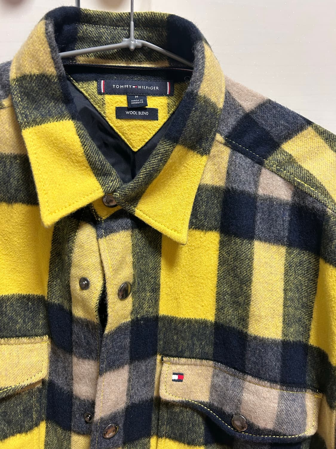 타미힐피거 옐로우 체크 셔츠 M 상품이미지2