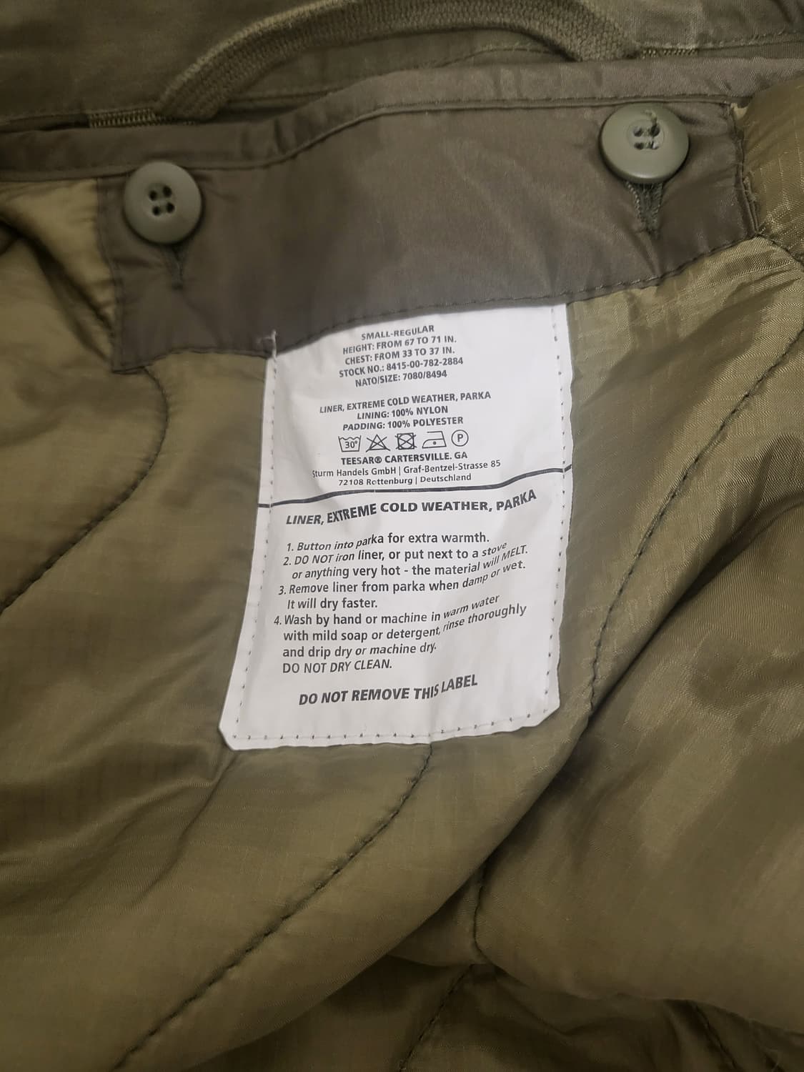 밀텍 m65 개파카 S사이즈 상품이미지9